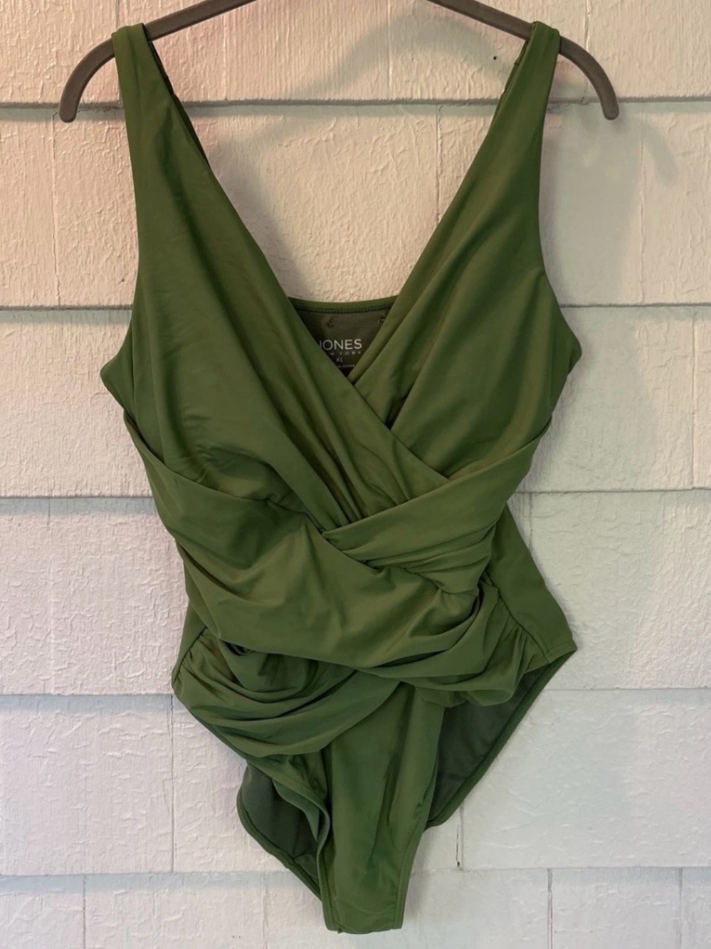Jones New York Olive Green One-Piece Swimsuit